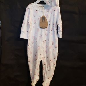 Rabbit + Bear by Emily & Oliver 100% Cotton onesie